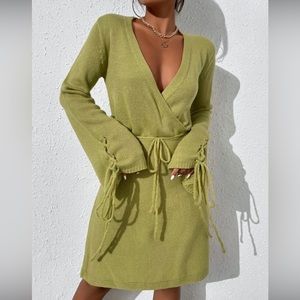 Knit Sage Green Dress